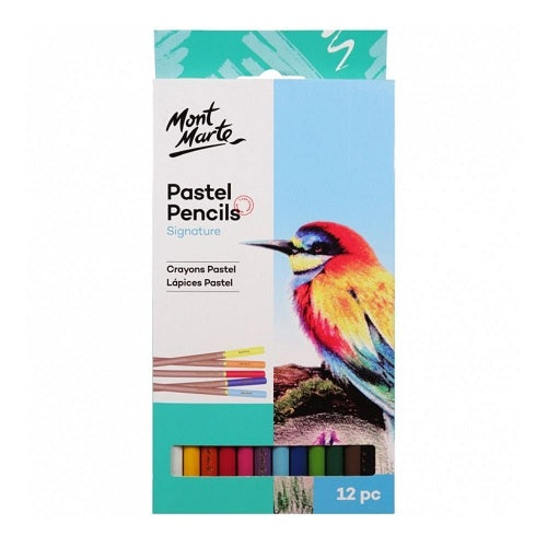 Mont Marte Pastel Pencils - 12 Shades (Multicolor)