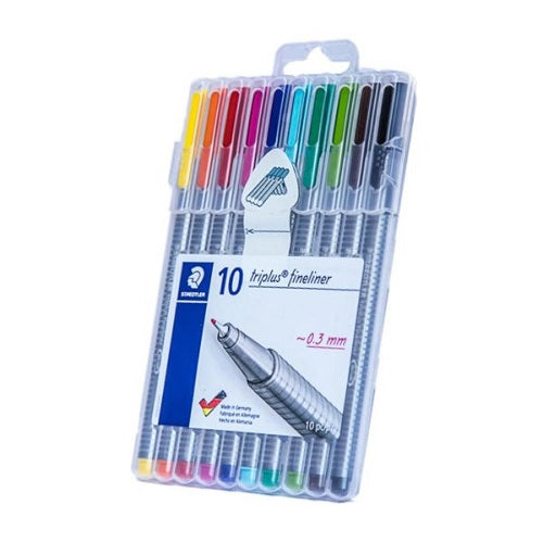 Staedtler Fineliner Triplus 0.3mm - 10 Pieces