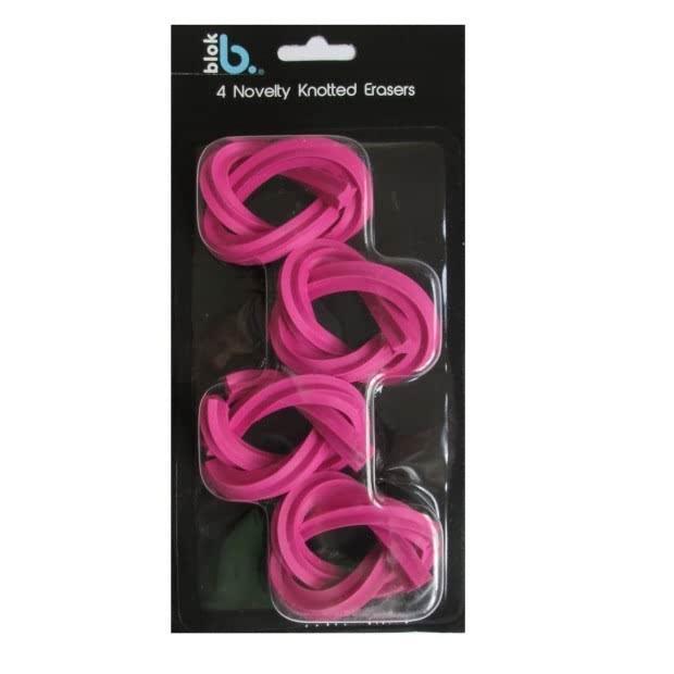 4 Novelty Knotted Eraser