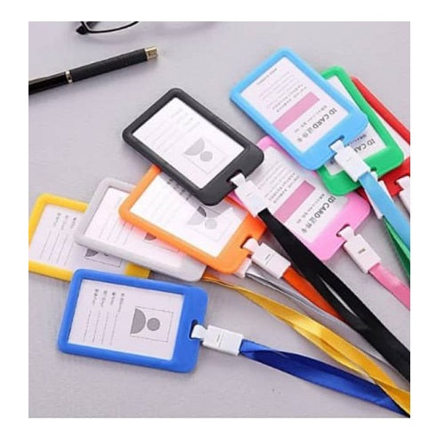 Plastic ID Card Holder + Lanyard