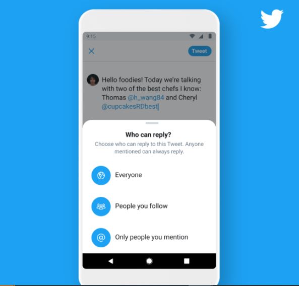 Now you can limit replies on twitter