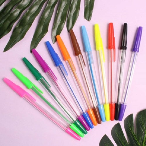 12 Pieces Multi-Coloured Ballpoint Pens