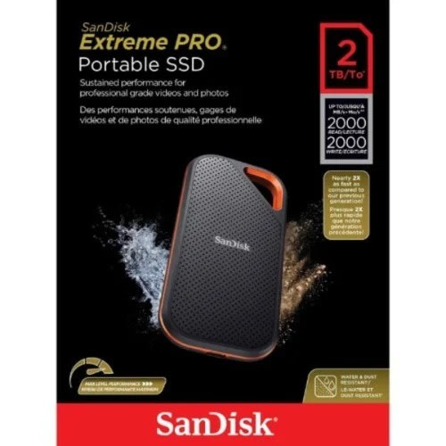 SanDisk Extreme Pro Portable External SSD 2000mb/s - 2TB