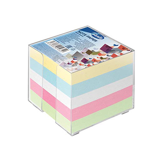 550 Sheets Multicolor Memo Pad with Plastic Cube Block/Stand