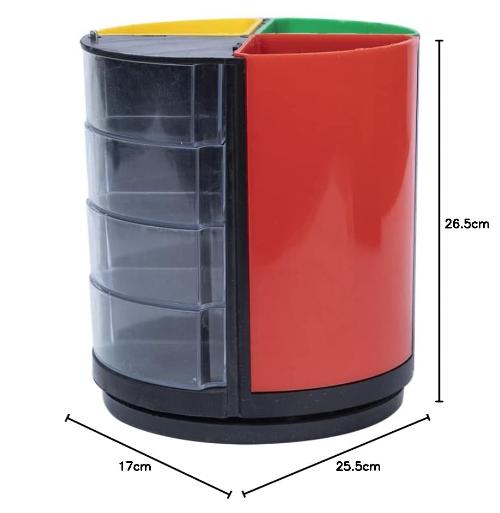 Multifunctional Plastic Pen Stand Colorblock