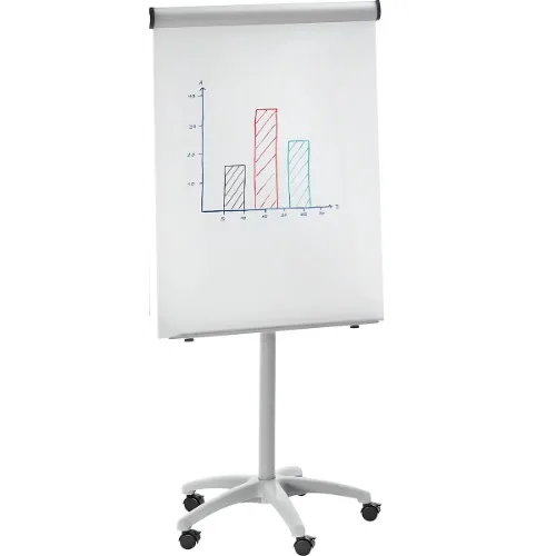 Elite Mobile Magnetic Flipchart Board With Free Duster & Magnets