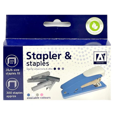 Stapler with 300 Staple Pin 26/6