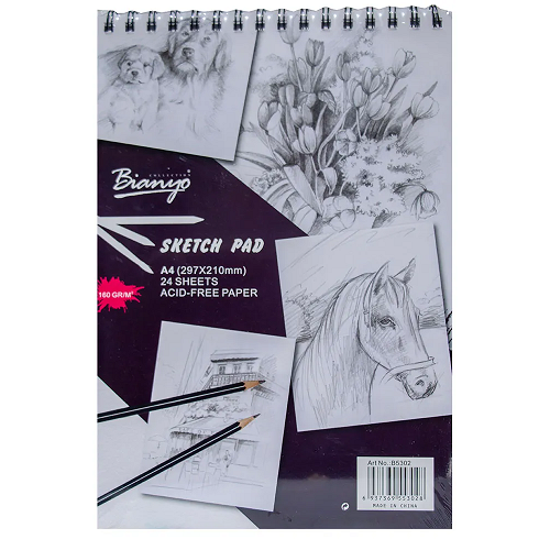 A4 SKETCH PAD WHITE 160 GSM