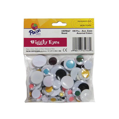 Pacon Wiggly Eyes Color Round - Pack of 100