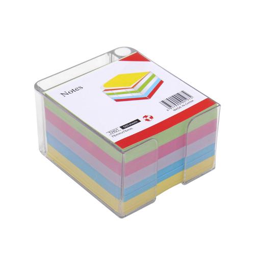 550 Sheets Multicolor Memo Pad with Plastic Cube Block/Stand