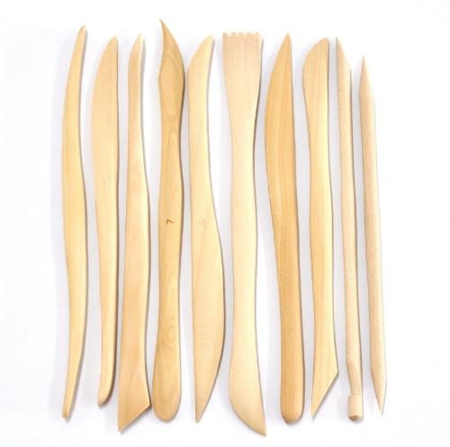 Clay Wooden Modelling Tools Set – 10 pieces