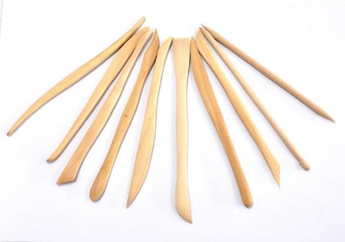 Clay Wooden Modelling Tools Set – 10 pieces