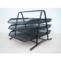 Document File Tray- 3 Tiers black